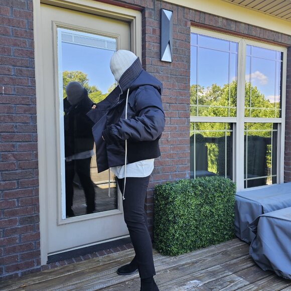 Rick Owens Black Futuristic Hooded Jacket Cropped Alice Parka M, L, XL - Picture 4 of 16